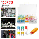 120pcs Blade Fuse Assortment Set with Box Auto Car Motorcycle SUV 2A - 3 NNV