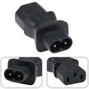 IEC320-C13 male to C8 female PDU UPS power adapter extension travel safe black U