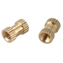 100pcs M3x8mm Stitching Round Metal Endless Screw Thread Insert Dice Brass