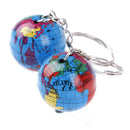 2Pcs World map Globe keychain jewelry earth Globe art pendant keychains gift 3C