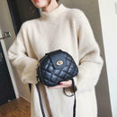 Leather Lattice Shoulder Handbags Women Solid Small Messenger Shell Bags
