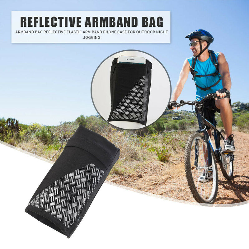 Armband Bag Reflective Elastic Arm Band Phone Case for Outdoor Night Jogging
