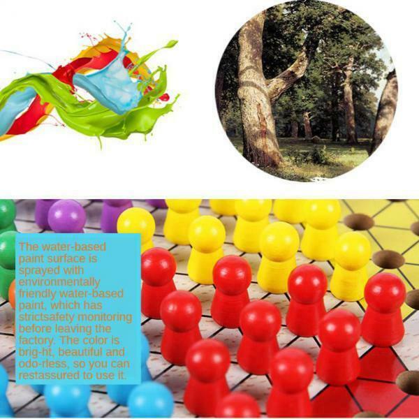 Wood Chinese Checkers Jump Game tiaoqi Game Children educational chess toys