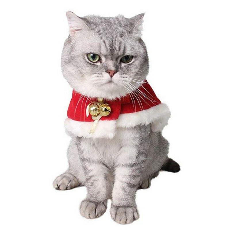 2x Dog & Cat Costumes For Christmas And Holidays, Party Red Cloak