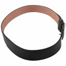 Men's Leather Belt Metal Buckle Automatic Clasp 39-43 inch black