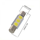 4 Pieces 29mm Festoon 5050 3SMD Cold White Dome Interior Mirror Light Bulb