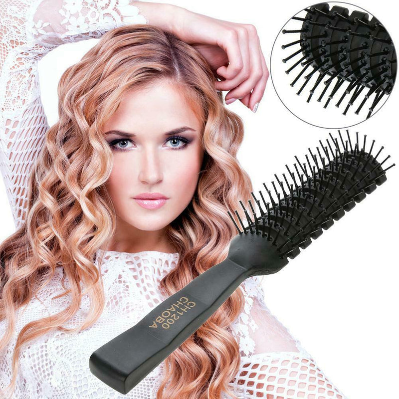 Pro Anti-Static Hair Comb Brush Ribs Hairbrush Salon Hair Care Styling Tool A