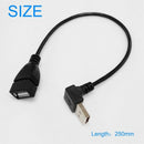 USB2.0 male to female extension cable 25CM 90 degree elbow extension line A