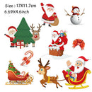 Christmas Patch Washable Heat Transfer Ironing Patch Clothing Santa Claus  JR