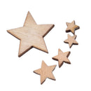 100PCS Wood Stars DIY Christmas Scrapbooking Party Fashion Wooden Embellishmen_