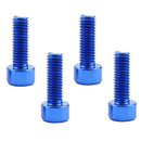 4x Lightweight Montain Bike Water Bottle Cage Holder Bolts Screws Durable Blue