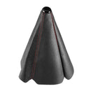Universal PU Leather Car Gear Shift Lever Gaiter Red Stitch Dust Cover