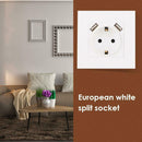 220-250V 16A 2-USB Port Wall Charger Power Adapter Socket Outlet Panel EU Plug