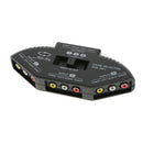 3-Way Audio Video AV RCA Switch Selector Box Composite Splitter +3-RCA Cable