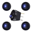 20X Round Rocker Switch 12V With Blue LED Light Dot Car Auto Rv Boat Toggle gr