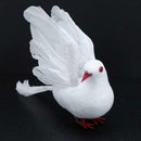 White Artificial Foam Feather Spreading Wings Simulation Dove Wedding Decor