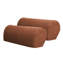 Armrest Cover Stretch Fabric Anti-Slip Couch Armrest Slipcovers Light Coffee