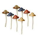 Garden Ornaments Ceramic Mushrooms Statues Fairy Garden Decorations in