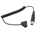 D-Tap Male to Female 4-Pin XLR Coiled Cable for Power Supply Battery Adapter