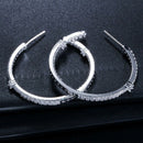 Fashion Personality Cubic Zirconia Exaggerated Big Circle Earrings Female B