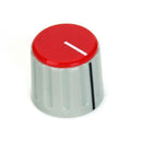 5 x Volume Control Rotary Knobs Red for 6mm Dia. Knurled Shaft Potentiometer