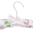 1 Set (5 pcs) Pastoral Floral Print Cotton Padded Cloth Hanger T4D8