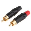 2x RCA Male Jack Socket Straight Adapter Speaker