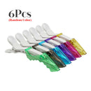 6pcs Salon Crocodile Hairpin Hair Clip Set For Styling Alligator Section Clamps