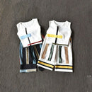 Girls Clothing Sets New Summer Fashion Girls Sleeveless Design T-Shirt + Ca
