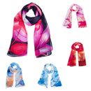 Fashion Lady Women Floral Print Sheer Chiffon Soft Long Scarf Scarves Sheer C1S7