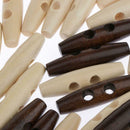 50Pcs Large Toggle Buttons Wooden Toggle Buttons DIY Handcraft Findings 50mm