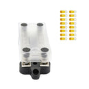 Practical 6 Way Dual Row Power Distribution Block Bus Bar 100A+16 Terminals