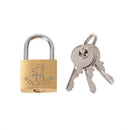 Brass Padlock Long Shackle Travel Luggage/Suitcase/Gate Lock Security 3 Keys 3C