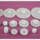 80Pcs Plastic DIY Robot Gear Set Single Double Layer Shaft Sleev Axle Crown R3P1