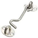 1set Stainless Steel Cabin Hook Eye Shed Gate Door Latch Silent Holder Silv Y4A1