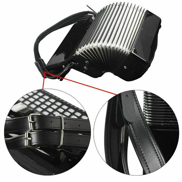 2 Pcs Adjustable Synthetic Leather Accordion Shoulder Straps for 6-120 Bass