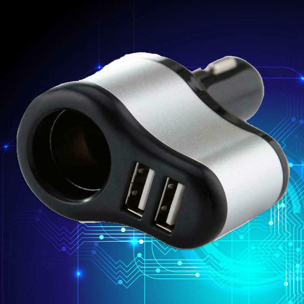 Dual USB Car Charger Adapter Safety Socket with Cigarette Lighter 3.1A  WAI