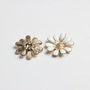 10x Daisy Flower Flatback Buttons Embellishment for DIY Phone Case 18mm