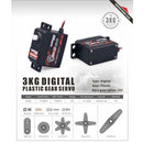Waterproof High Torque Plastic Gear Digital Servo 3KG/0.18S 6V for 1/12 RC Cars