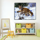 Painting By Numbers Kit DIY Tiger Snow Digital Canvas Oil Art Home Decor