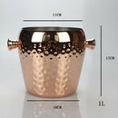 Stainless Steel Wine Ice Bucket Hammered Single Wall Wine Chiller Barware 1L