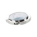 Ink Painting Style Lotus Folable Round Handbag Hook Table Hanger