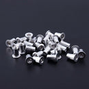 M4 Aluminum Countersunk Rivet Open End Nuts 30 Pieces