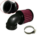 1 Sets 90 Degree Curved Motorcycle Air Cleaner Intake Filter with Adjustabl G9G4