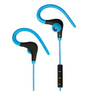Wireless Earphones Sports Running Ear Hook and Cap Microphone Earplug Blue