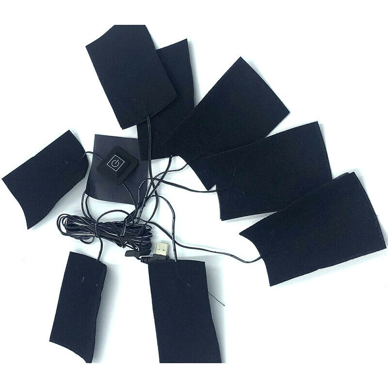8 in 1 Electric Vest Heater Cloth Jacket USB Thermal Warm Body Warmer Heated P&+