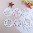 6Pcs Flower Round Child Clothes Size Dividers Plastic Ring Size Label Suppl Kw