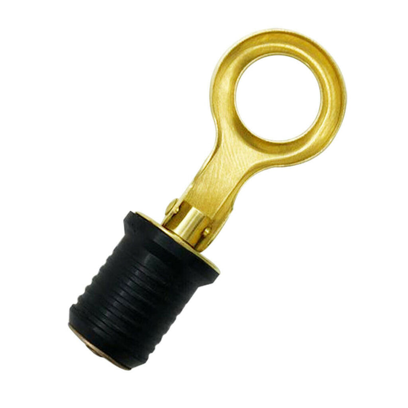 1" Rubber & Brass Snap Flip Style Hull Livewell Drain Plug Fishing Boat Part