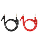 1 Pair Alligator Probe Clip to Banana Male Plug Test Lead Line Cables 1m