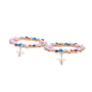 Round Circle Colorful Crystal Pendant Drop Earrings Women Wedding Simulated